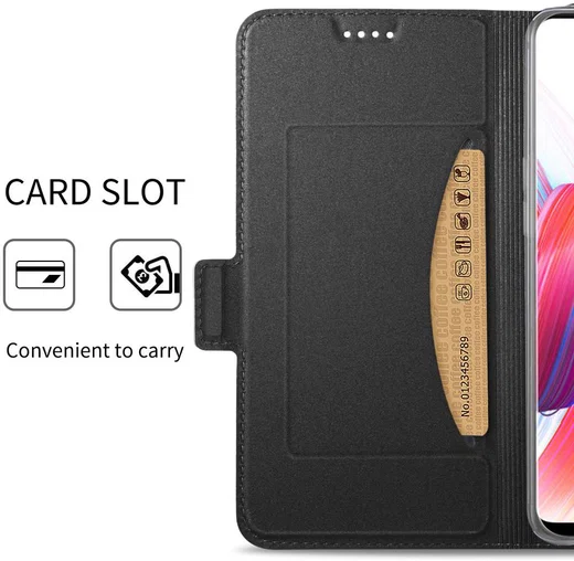 Huawei Mate 20 Pro Hoesje met Kaarthouder Zwart afbeelding 2