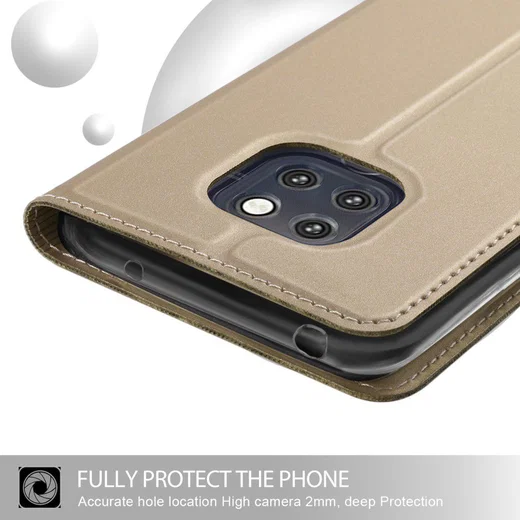 Huawei Mate 20 Pro Hoesje met Kaarthouder Goud afbeelding 5