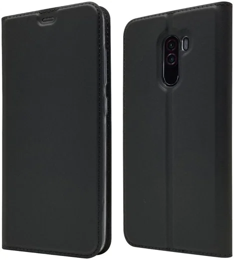 Xiaomi PocoPhone F1 Luxe Hoesje met Kaarthouder Zwart afbeelding 4