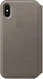 Originele Apple iPhone XS / X Leather Folio Taupe afbeelding 2