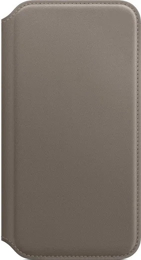 Originele Apple iPhone XS / X Leather Folio Taupe afbeelding 4