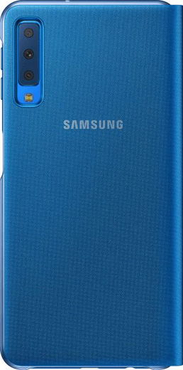Samsung Galaxy A7 2018 Portemonnee Hoesje Blauw afbeelding 3
