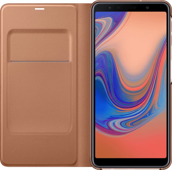 Samsung Galaxy A7 2018 Portemonnee Hoesje Goud afbeelding 1
