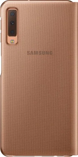 Samsung Galaxy A7 2018 Portemonnee Hoesje Goud afbeelding 3