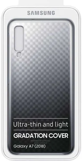 Samsung Galaxy A7 2018 Gradation Clear Cover Zwart afbeelding 2
