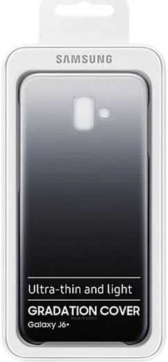 Samsung Galaxy J6 Plus Gradation Clear Cover Zwart afbeelding 3