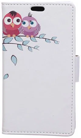 Samsung Galaxy J4 Plus Portemonnee Print Hoesje Two Owls afbeelding 1