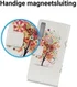 Samsung Galaxy A7 (2018) Portemonnee Print Hoesje Flower Tree afbeelding 5