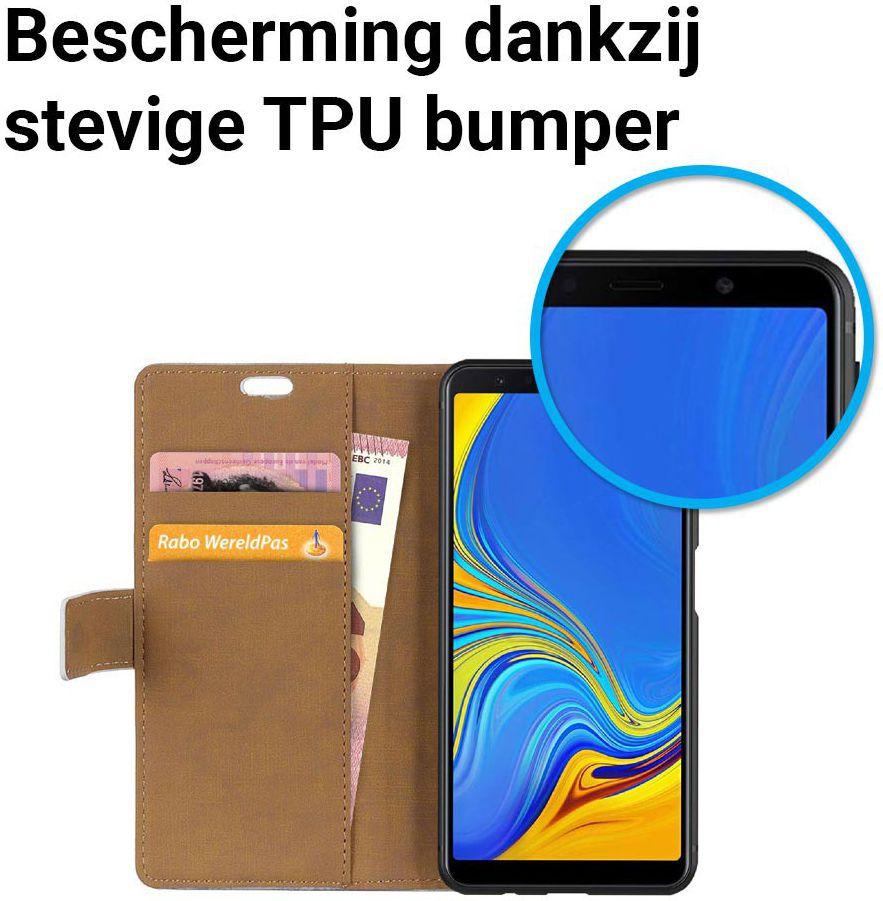Samsung Galaxy A7 (2018) Portemonnee Print Hoesje Flower Tree afbeelding 6