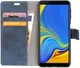 Samsung Galaxy A7 (2018) Retro Portemonnee Hoesje Blauw afbeelding 1