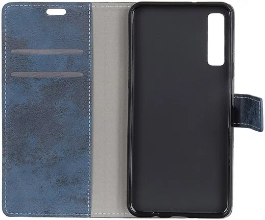 Samsung Galaxy A7 (2018) Retro Portemonnee Hoesje Blauw afbeelding 8