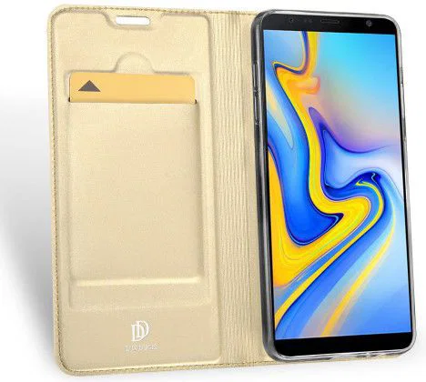 Samsung Galaxy J6 Plus (2018) Dux Ducis Portemonnee Hoesje Goud afbeelding 2