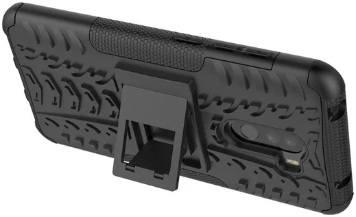 Xiaomi Pocophone F1 Robuust Hybride Hoesje Zwart afbeelding 5