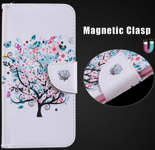 Huawei Mate 20 Lite Portemonnee Hoesje met Flower Tree Print afbeelding 13