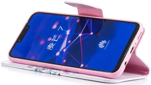 Huawei Mate 20 Lite Portemonnee Hoesje met Flower Tree Print afbeelding 4