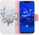 Huawei Mate 20 Lite Portemonnee Hoesje met Flower Tree Print afbeelding 1