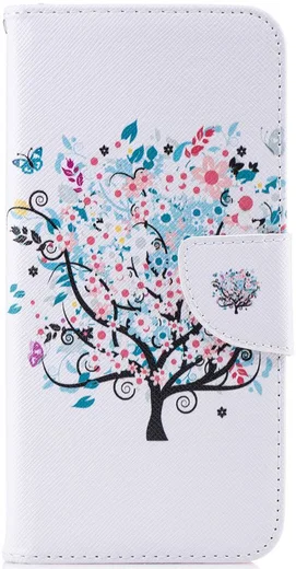 Huawei Mate 20 Lite Portemonnee Hoesje met Flower Tree Print afbeelding 5