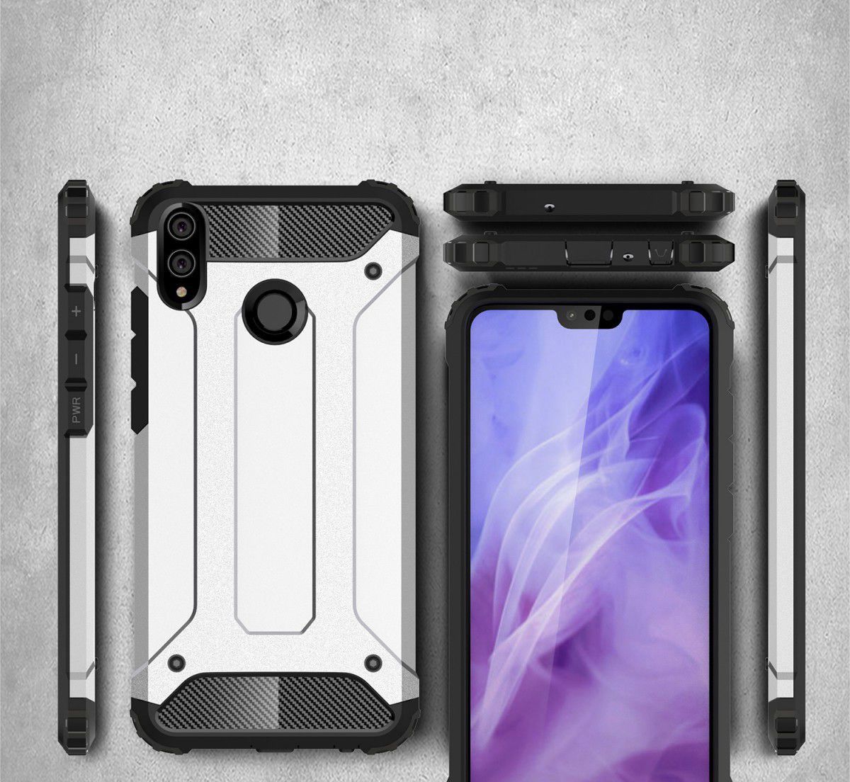 Honor 8X Hybride Hoesje Zwart afbeelding 4