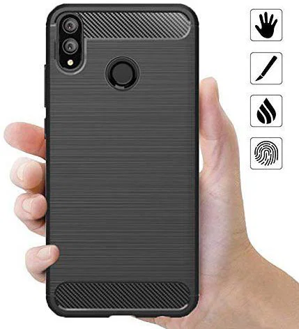 Honor 8X Geborsteld TPU Hoesje Zwart afbeelding 8