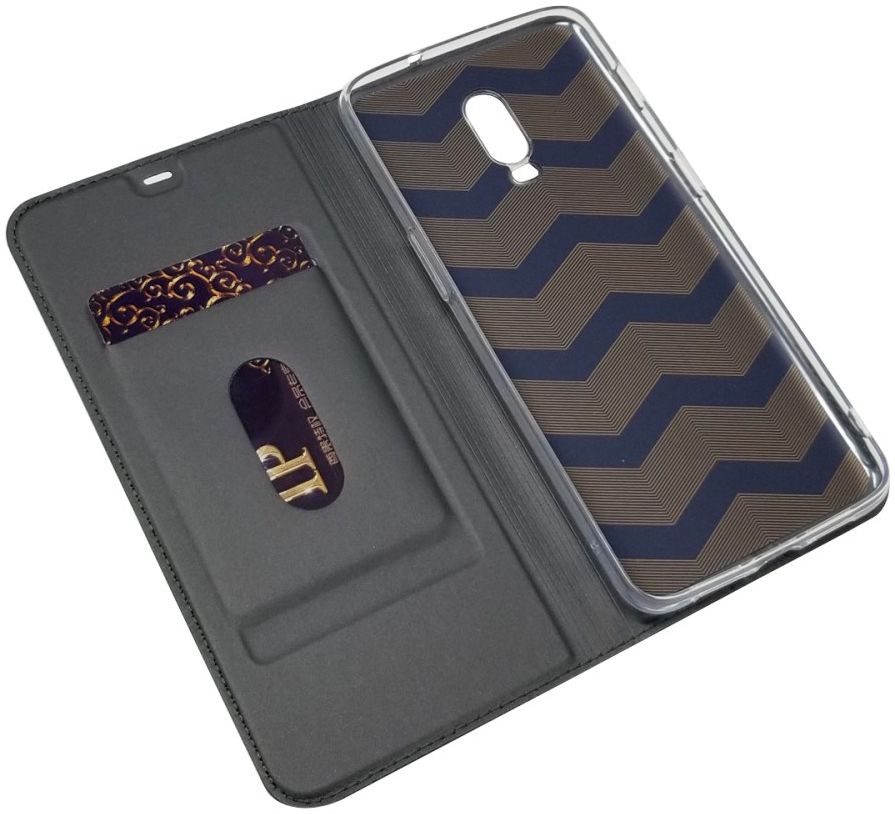 OnePlus 6T Luxe Portemonnee Hoesje Zwart afbeelding 3