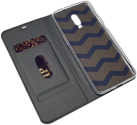 OnePlus 6T Luxe Portemonnee Hoesje Zwart afbeelding 3