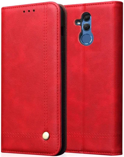 Huawei Mate 20 Lite Vintage Portemonnee Hoesje Rood afbeelding 2