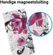 Samsung Galaxy A7 2018 Portemonnee Hoesje met Bloem Print afbeelding 3