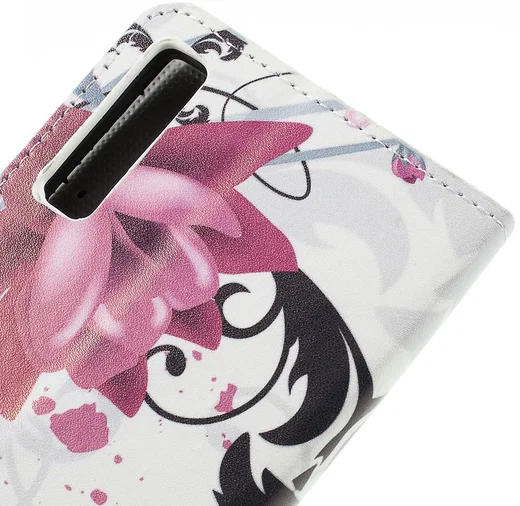 Samsung Galaxy A7 2018 Portemonnee Hoesje met Bloem Print afbeelding 11