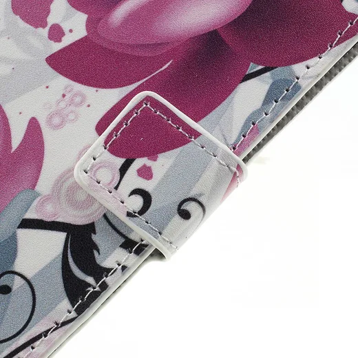 Samsung Galaxy A7 2018 Portemonnee Hoesje met Bloem Print afbeelding 12