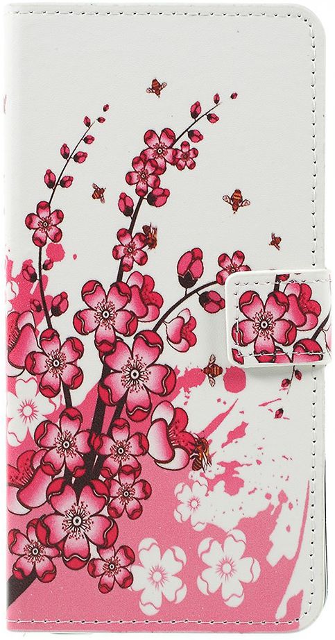 Samsung Galaxy A7 2018 Portemonnee Hoesje met Blossom Print afbeelding 1