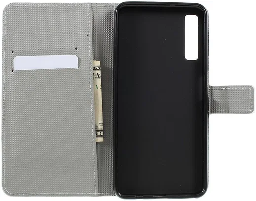 Samsung Galaxy A7 2018 Portemonnee Hoesje met Blossom Print afbeelding 8