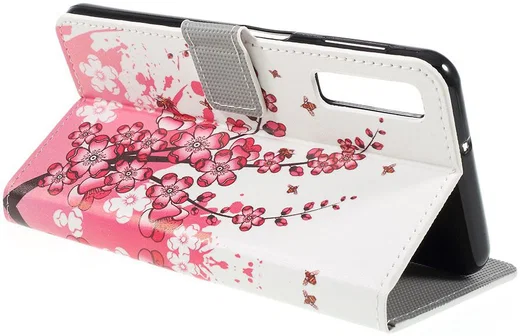 Samsung Galaxy A7 2018 Portemonnee Hoesje met Blossom Print afbeelding 7