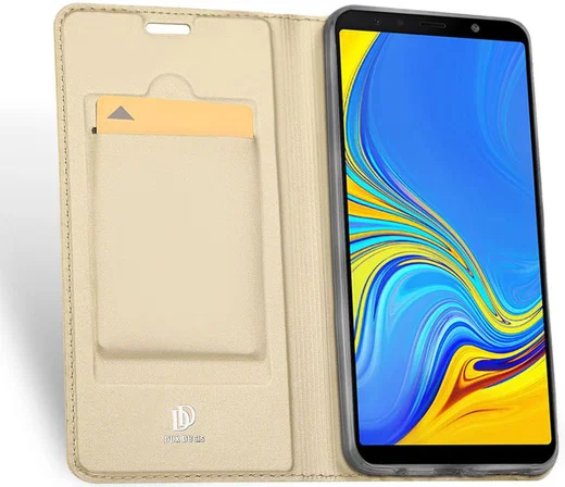 Dux Ducis Premium Book Case Samsung Galaxy A7 2018 Hoesje Goud afbeelding 2