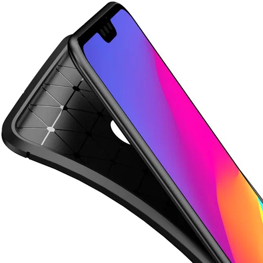Honor 8X Siliconen Carbon Hoesje Zwart afbeelding 13