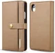 Apple iPhone XR Leren 2-in-1 Bookcase en Back Cover Hoesje Bruin afbeelding 6
