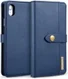 Apple iPhone XR Leren 2-in-1 Bookcase en Back Cover Hoesje Blauw afbeelding 1