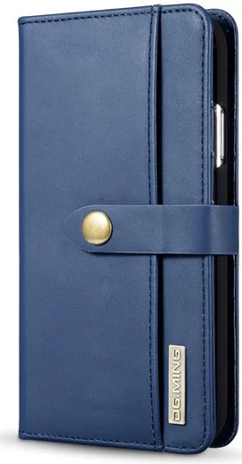 Apple iPhone XR Leren 2-in-1 Bookcase en Back Cover Hoesje Blauw afbeelding 9