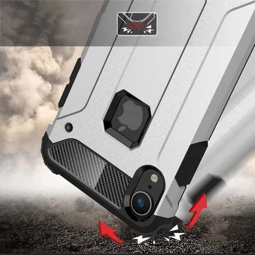 Apple IPhone XR Hoesje Shock Proof Hybride Back Cover Wit afbeelding 2