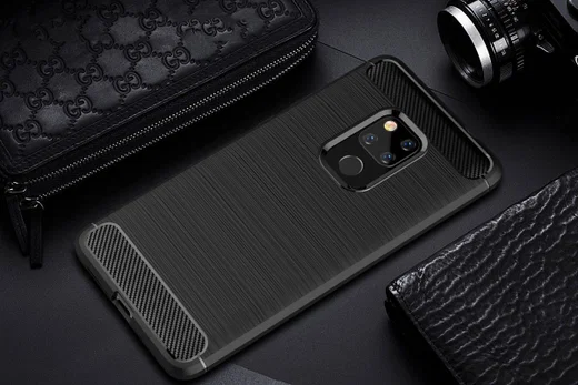 Huawei Mate 20 Geborsteld TPU Hoesje Blauw afbeelding 11