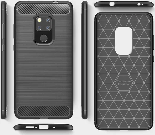 Huawei Mate 20 Geborsteld TPU Hoesje Blauw afbeelding 10