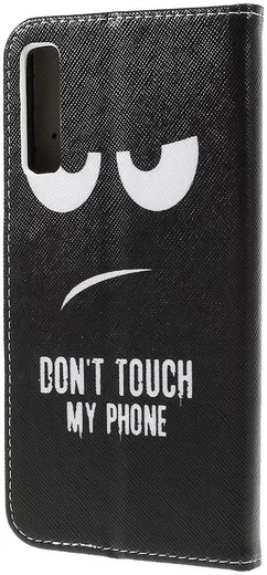 Samsung Galaxy A7 (2018) Portemonnee hoesje Dont touch my phone afbeelding 7