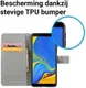 Samsung Galaxy A7 (2018) Portemonnee hoesje Dont touch my phone afbeelding 4