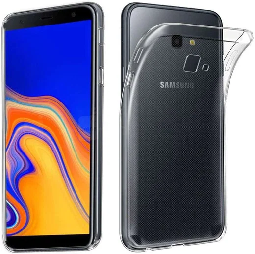 Samsung Galaxy J4 Plus Hoesje Dun TPU Transparant afbeelding 1