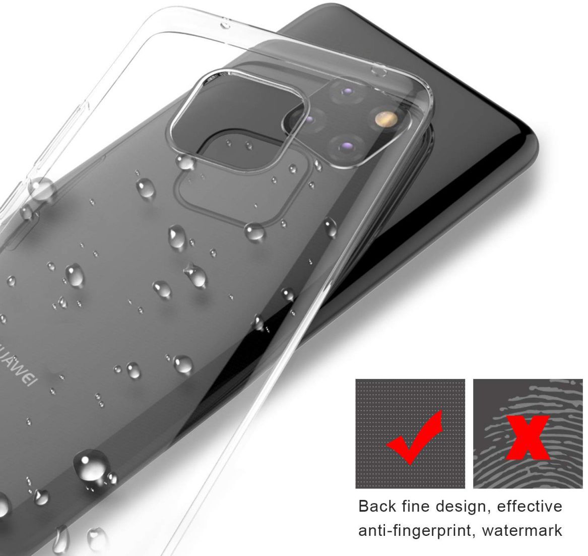 Huawei Mate 20 Pro Hoesje Dun TPU Transparant afbeelding 3