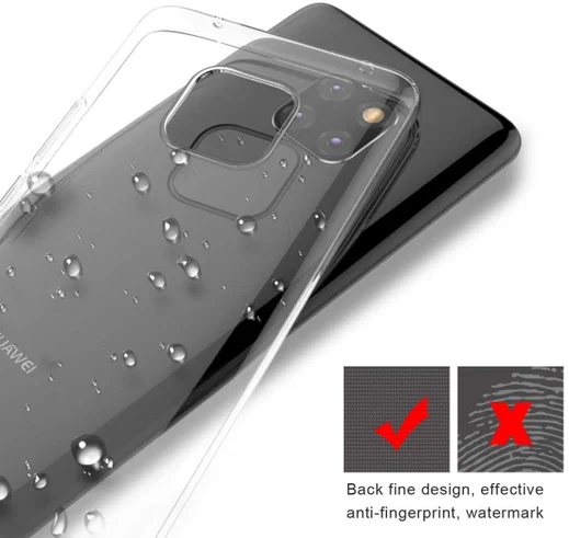 Huawei Mate 20 Pro Hoesje Dun TPU Transparant afbeelding 3