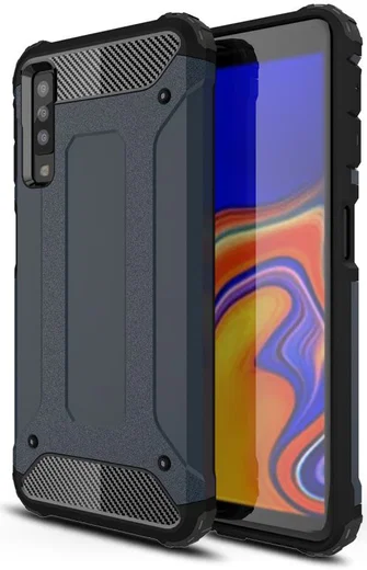 Samsung Galaxy A7 (2018) Hybride Hoesje Blauw afbeelding 1