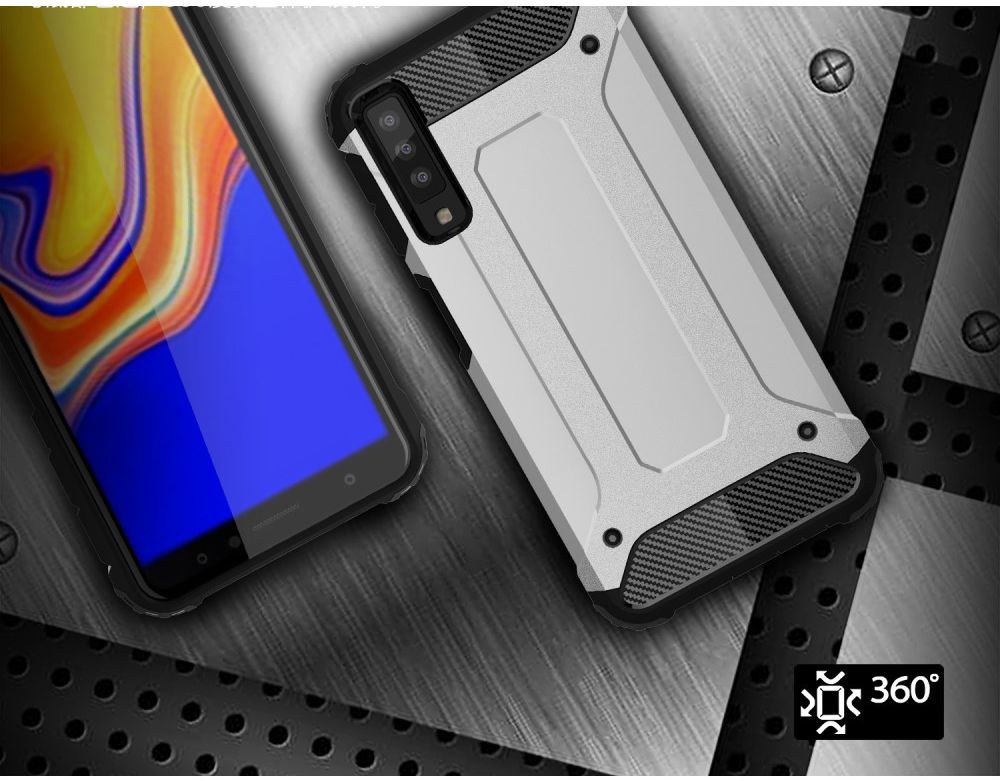 Samsung Galaxy A7 (2018) Hybride Hoesje Blauw afbeelding 5