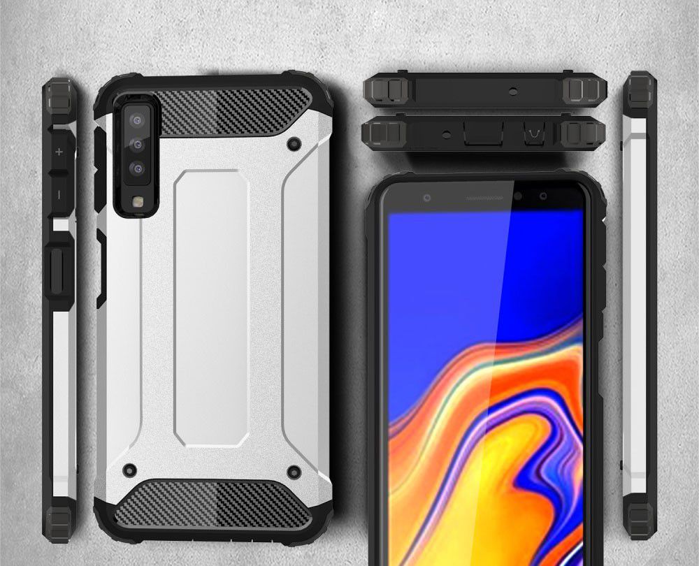 Samsung Galaxy A7 (2018) Hybride Hoesje Blauw afbeelding 8