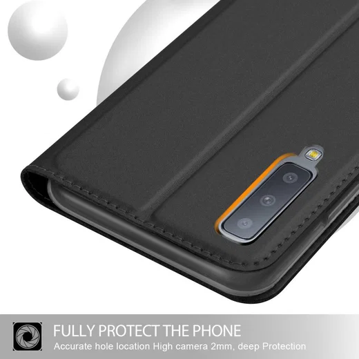 Samsung Galaxy A7 (2018) Card Holder Case Zwart afbeelding 4