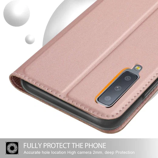 Samsung Galaxy A7 (2018) Card Holder Case Roze afbeelding 5